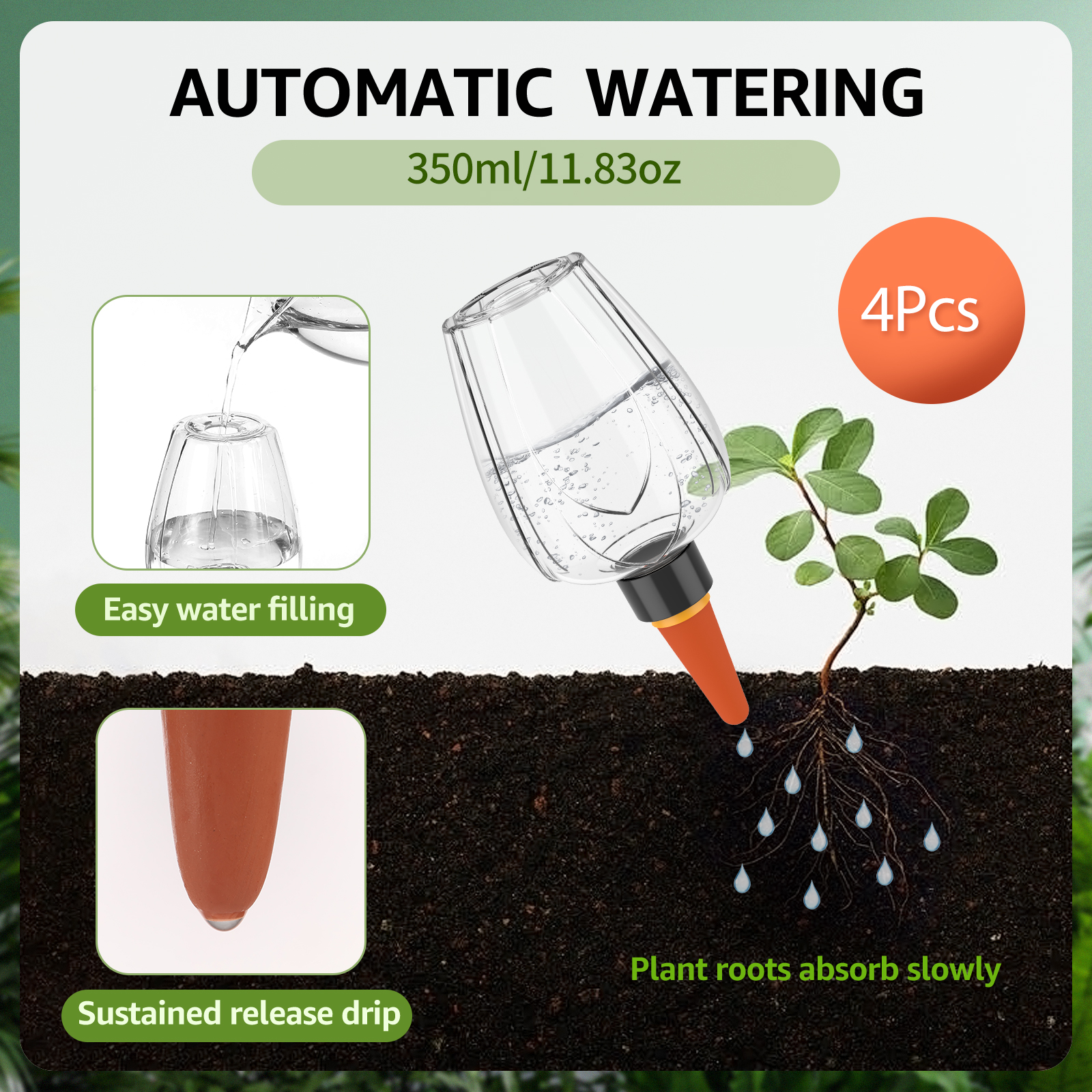 4Pcs Plant Watering Globe Clea - Plant Parent Kit บทวิจารณ์และราคา