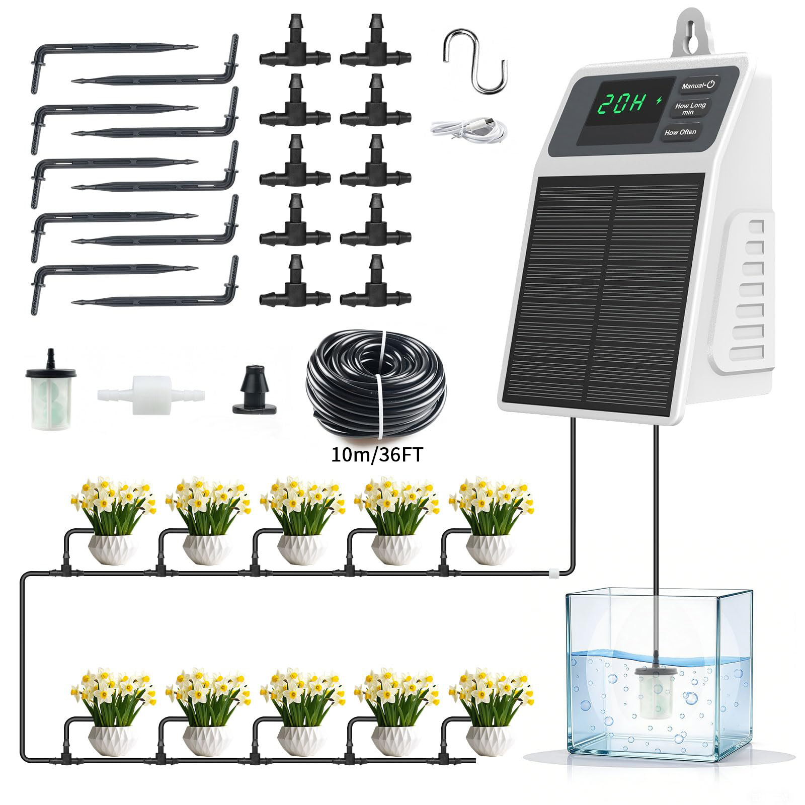 Upgraded Solar Drip Irrigation - Plant Parent Kit บทวิจารณ์และราคา