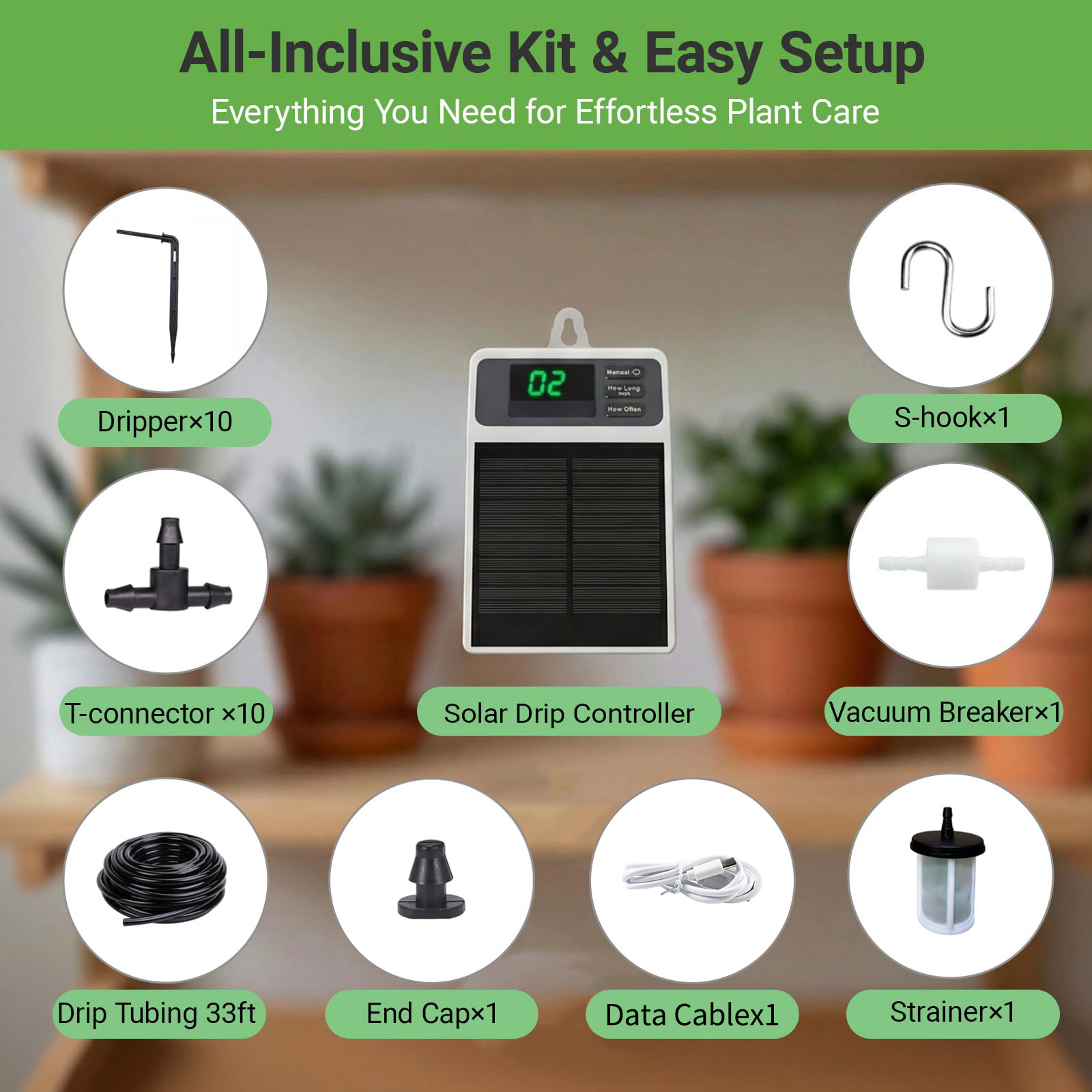 Upgraded Solar Drip Irrigation - Plant Parent Kit บทวิจารณ์และราคา
